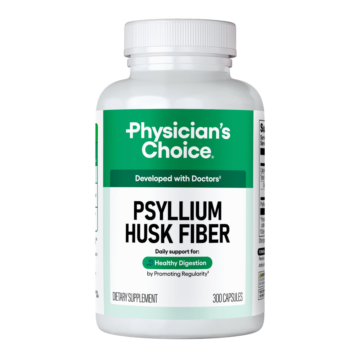 Vegan Psyllium Husk Fiber 300 Capsules M405