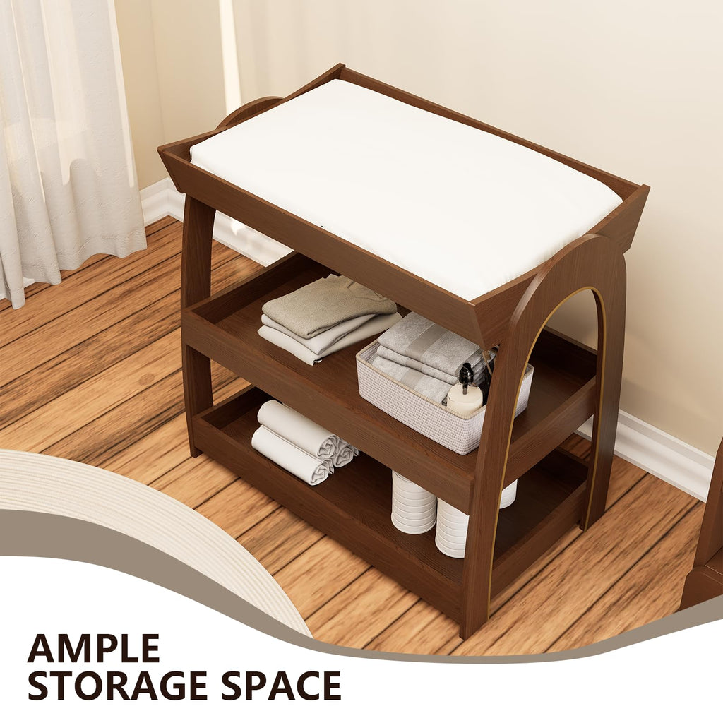Wood 2-Tier Baby Changing Table C369985