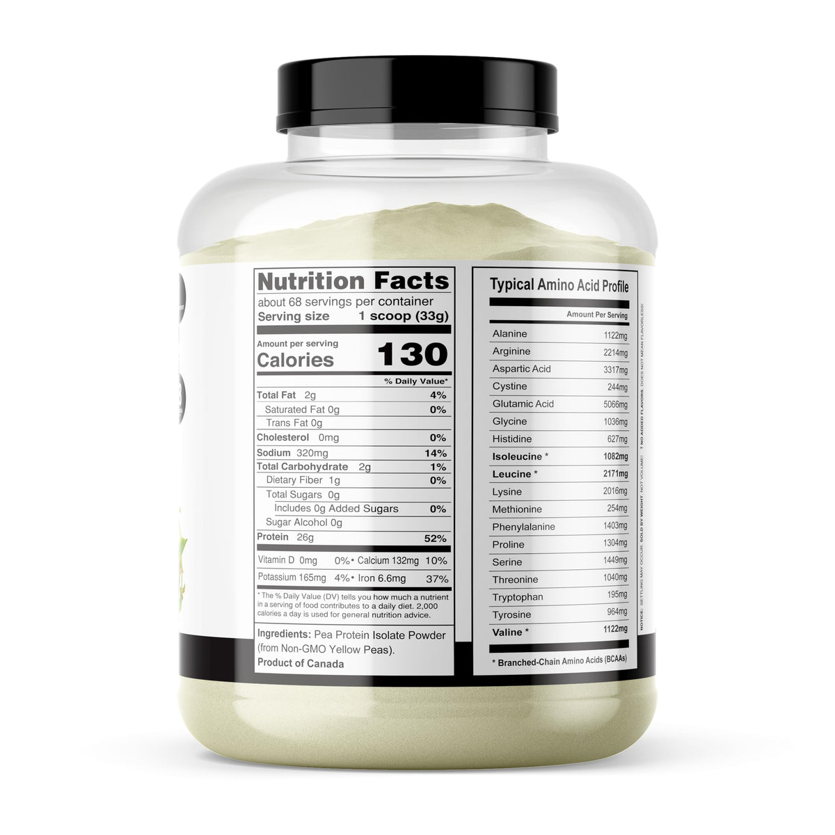 100% Pea Protein Vegan Gluten Free 5 Pound Unflavored Y4870
