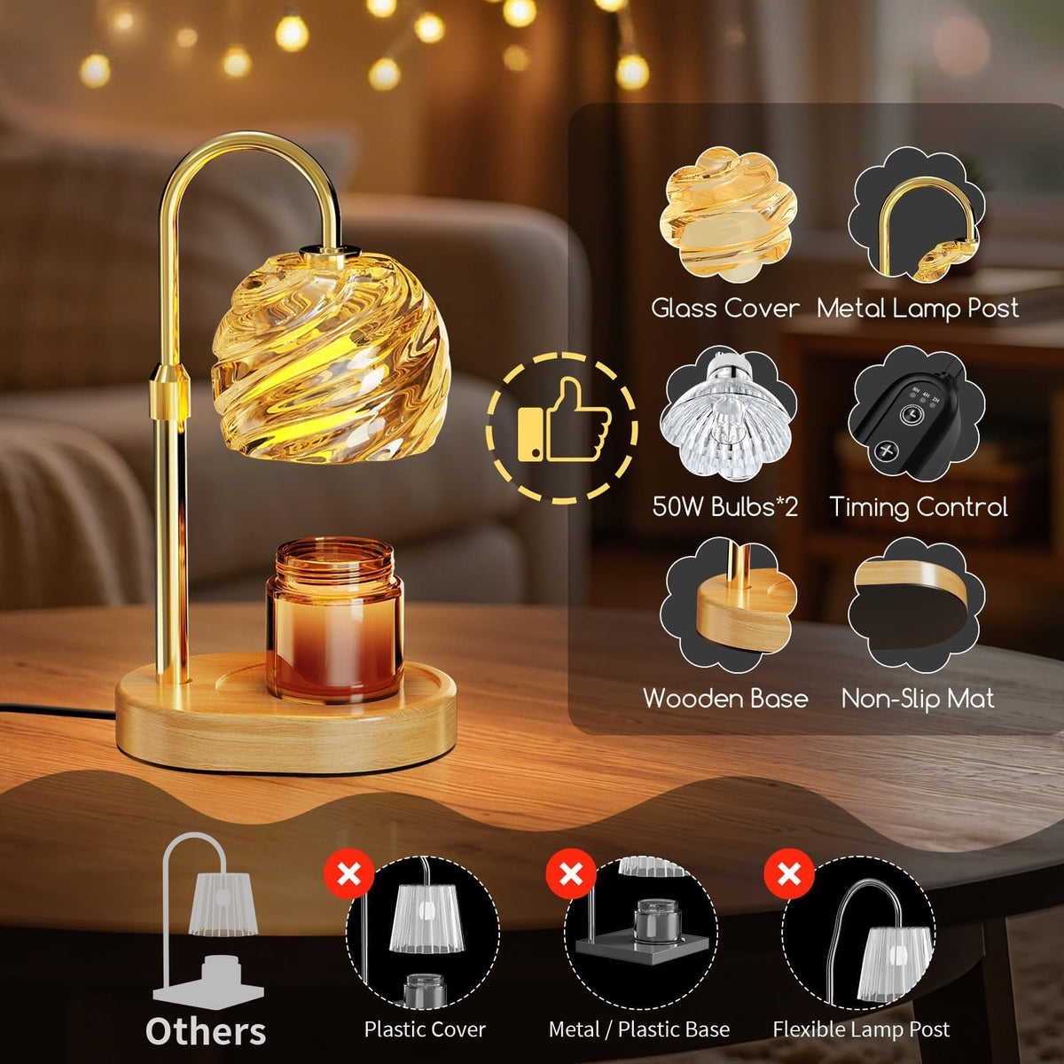 Candle Warmer Lamp with Timer E482