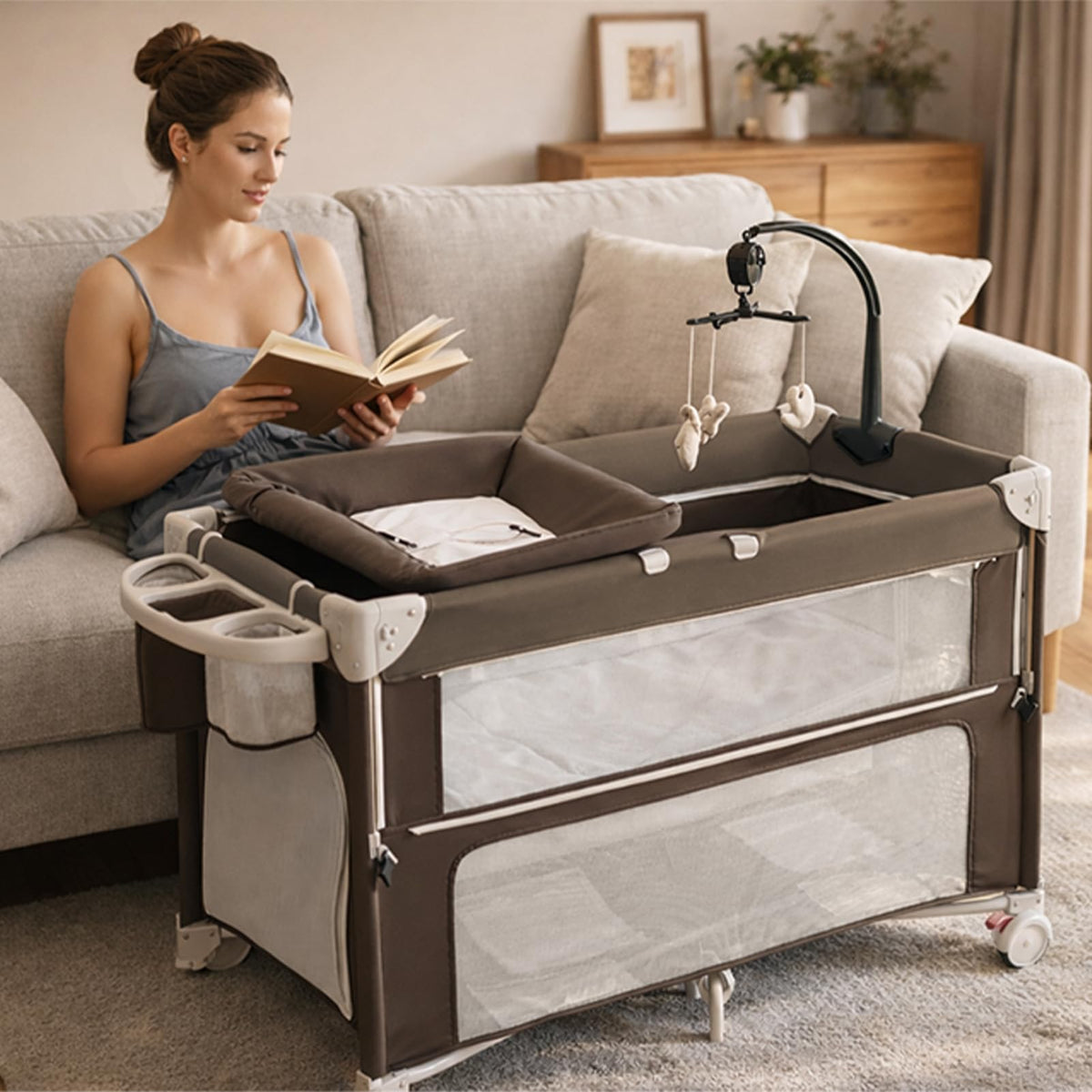 5-in-1 Baby Bassinet Bedside Sleeper A148344