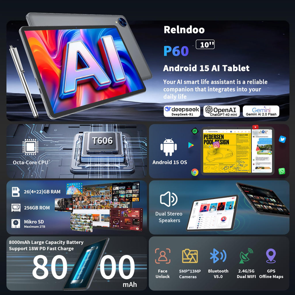 10 Inch Android Tablet with Keyboard D45577