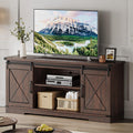 59 Inch TV Stand with Sliding Barn Doors A96208