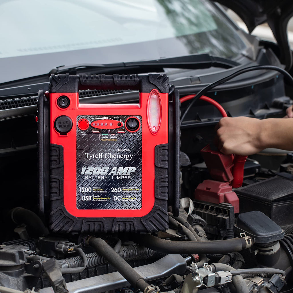 1800A 20000mAh 12V Jump Starter & Portable Air Compressor R6676
