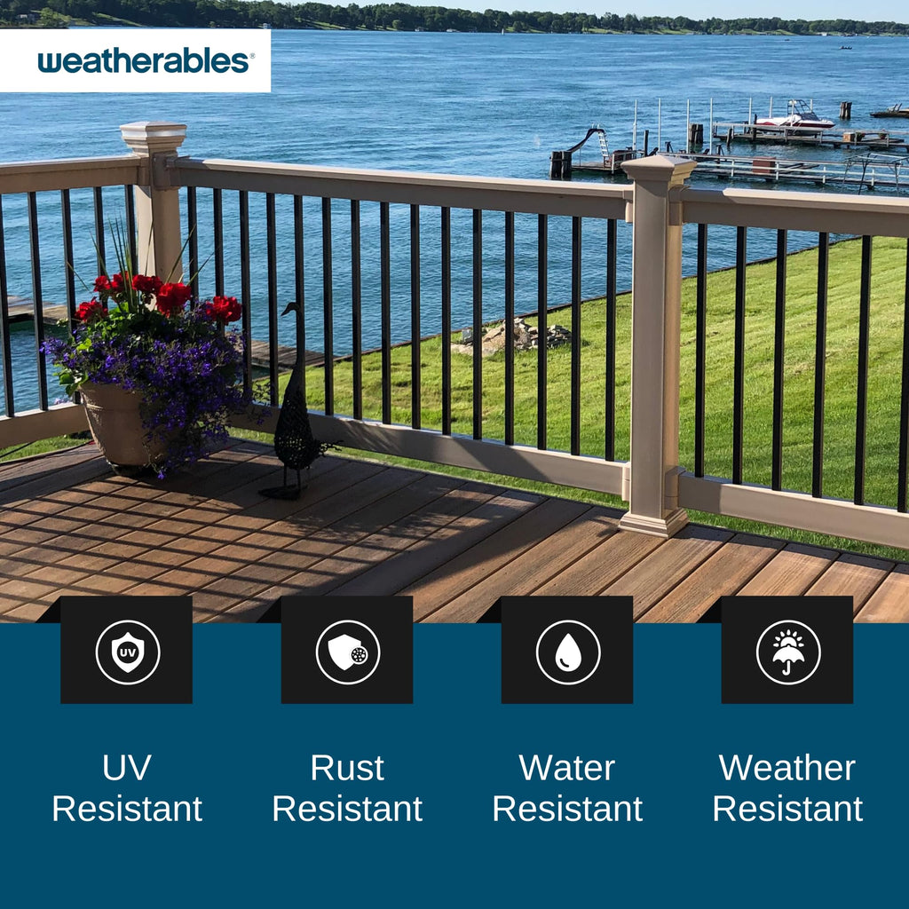 26'' Black Aluminum Balusters 20pk T906