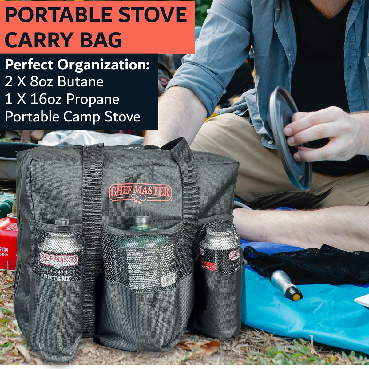 Camp Stove Carry Bag Multi-Pocket T48108