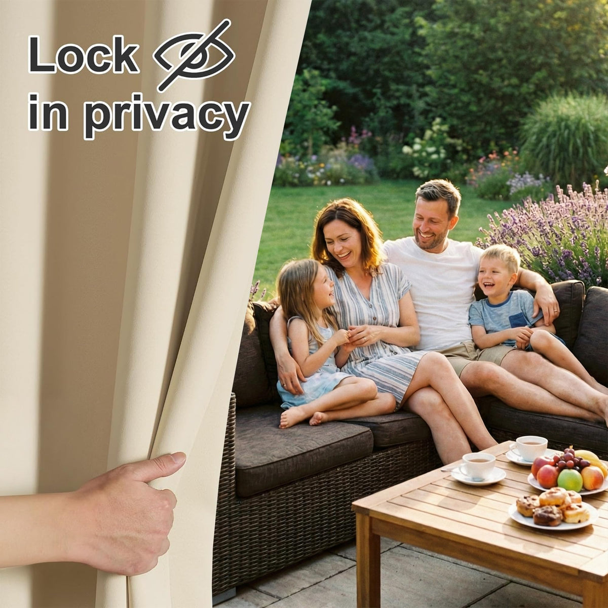 Waterproof Outdoor Curtains 2 Panels R3193