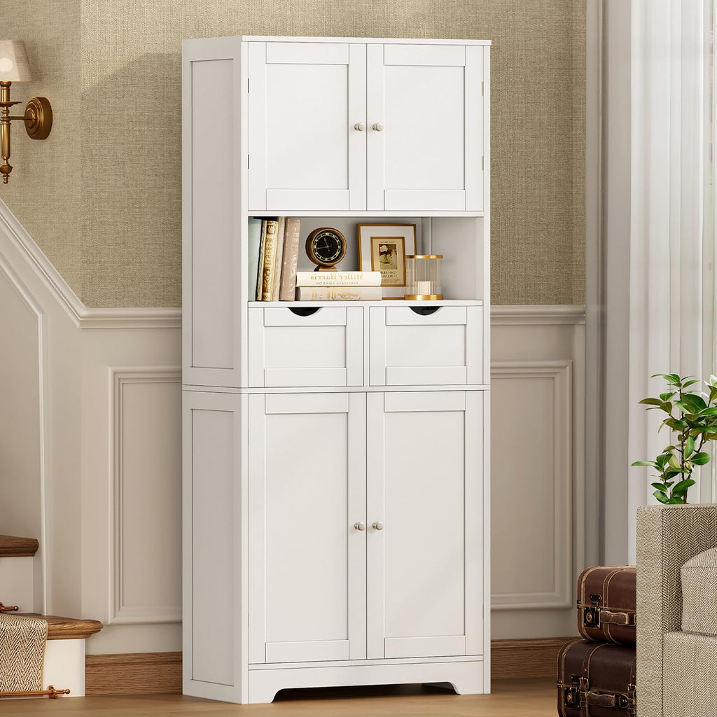 Tall Bathroom Storage Cabinet with 4 Doors C35762