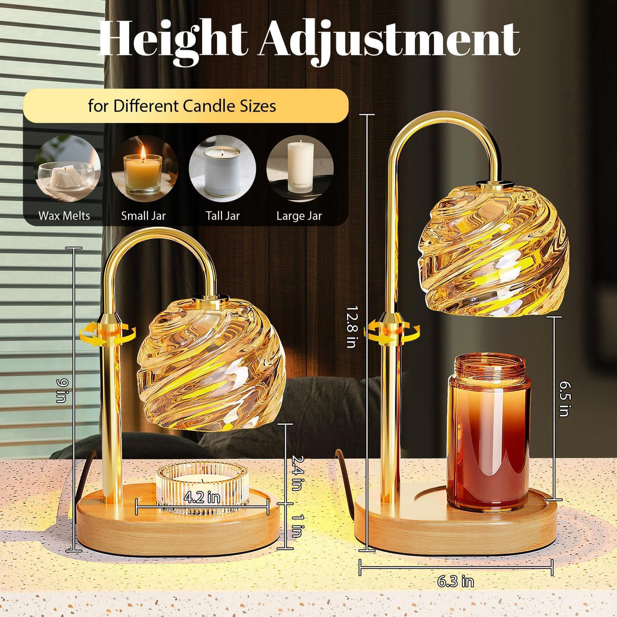 Candle Warmer Lamp with Timer E482