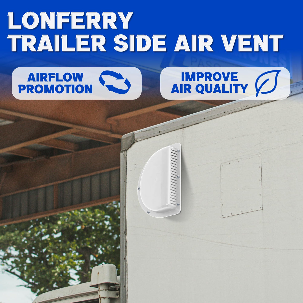 Trailer RV Sidewall Exhaust Vent Fan Kit with Cover, 2 Pack Z48023