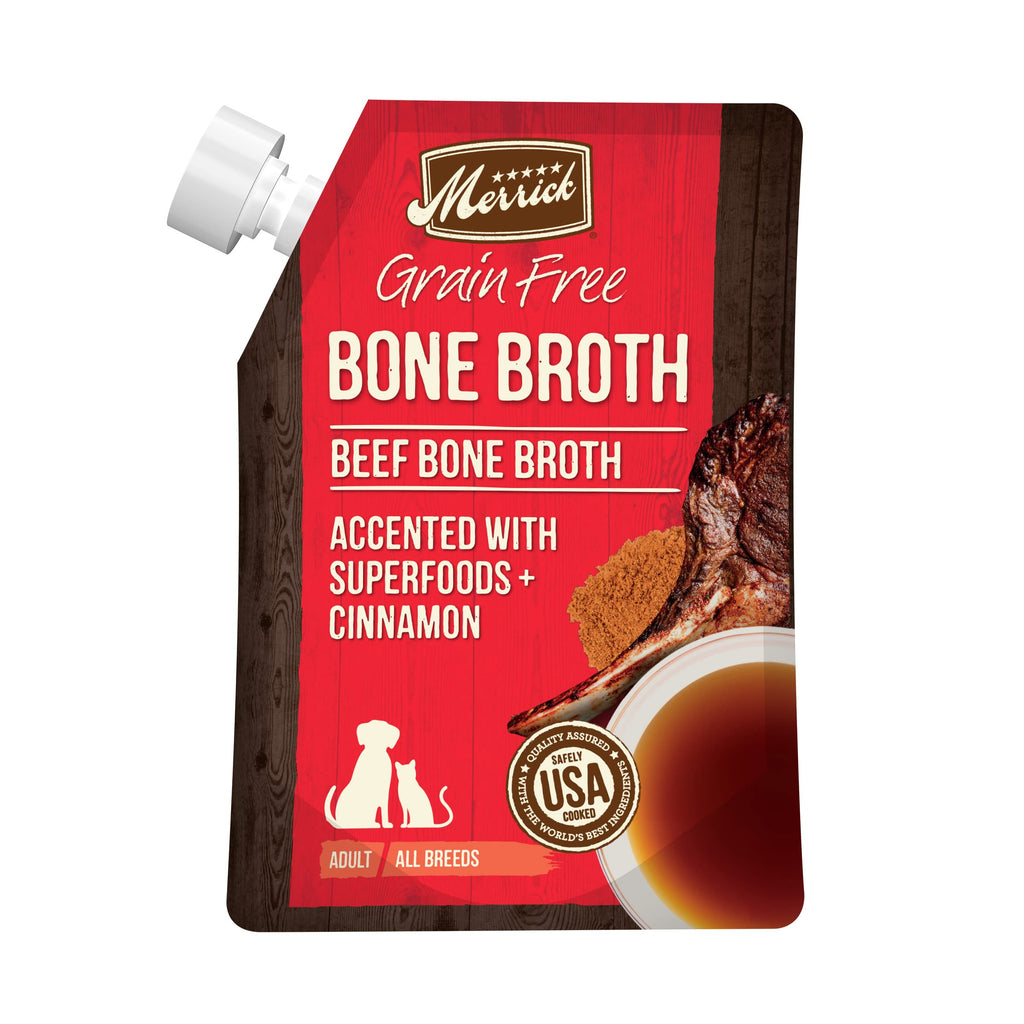 Grain Free Beef Bone Broth Dog and Cat Food Topper 16 oz E7986
