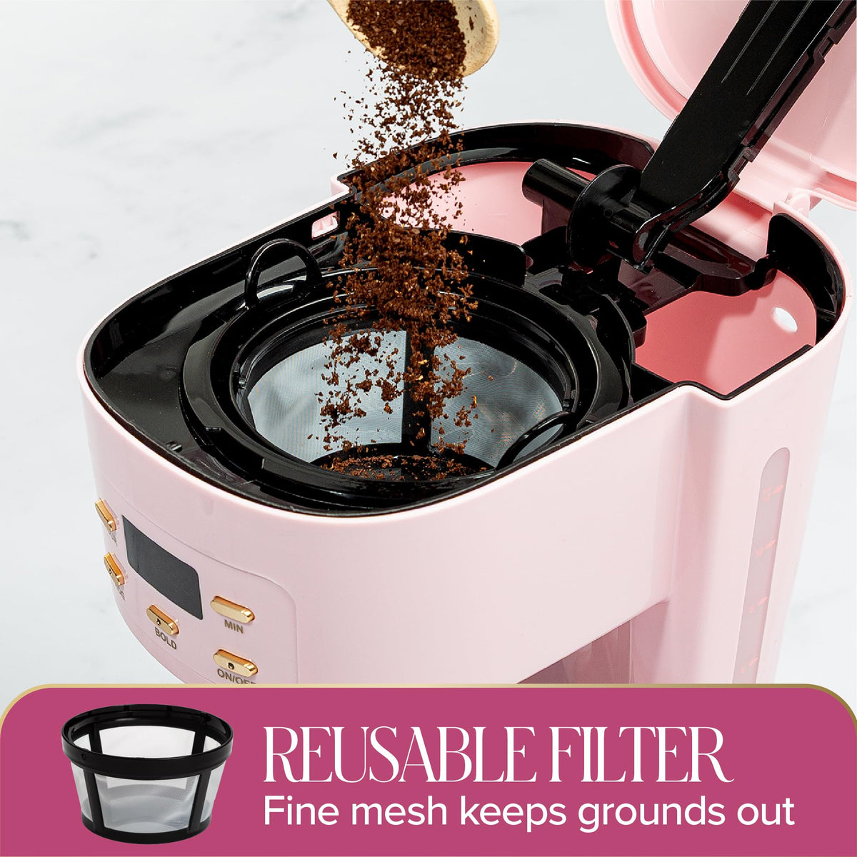 12-Cup Programmable Drip Coffee Maker with Glass Carafe V15432