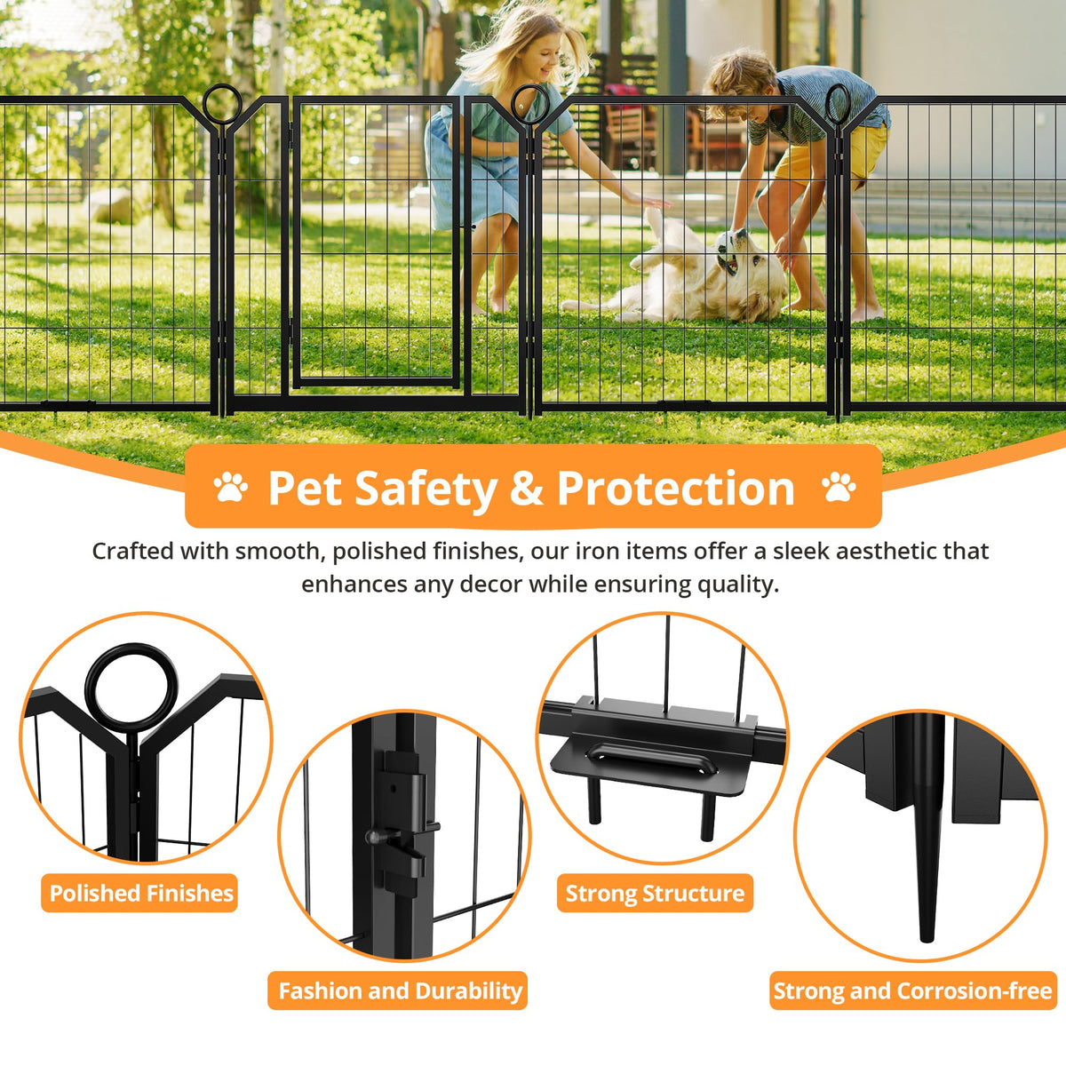 32 Inch 16 Panel Metal Dog Playpen G27995