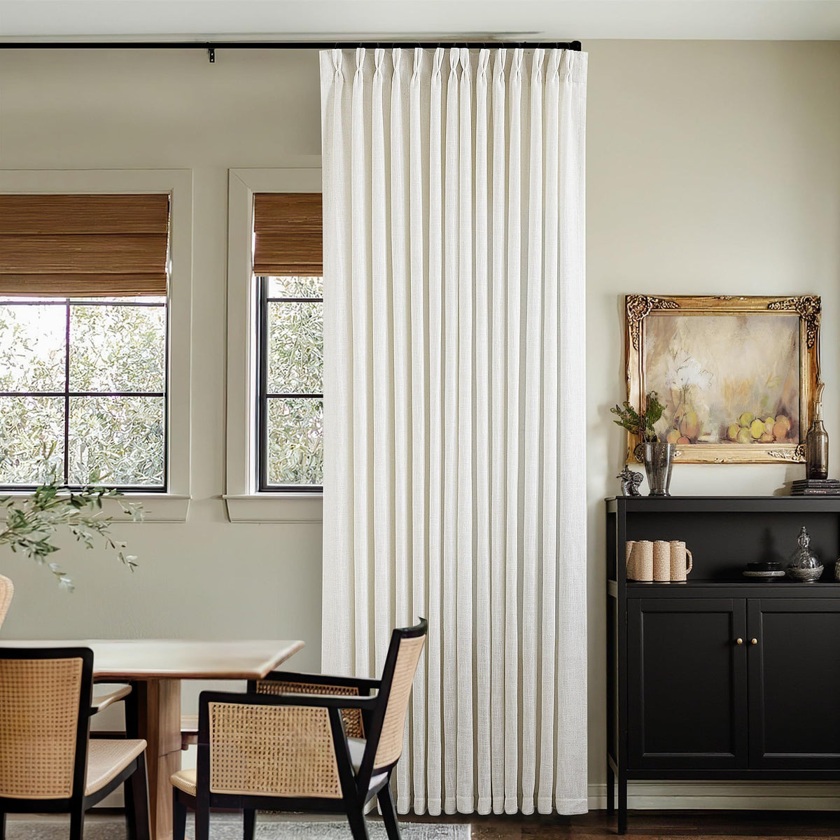 Natural Extra Wide Pinch Pleat 102 Inch Curtains C26347
