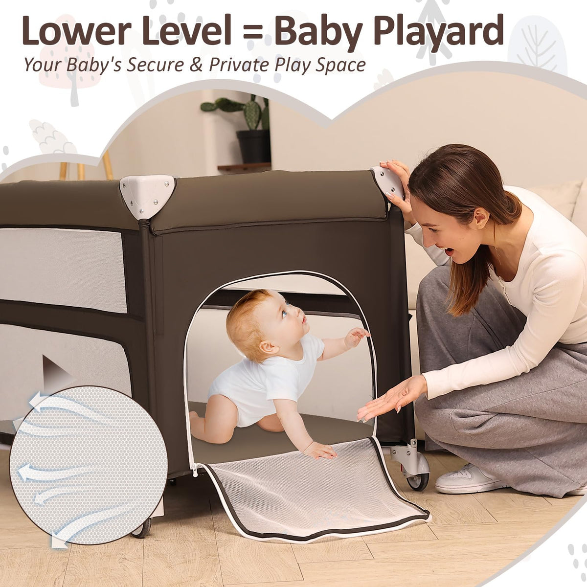 5-in-1 Baby Bassinet Bedside Sleeper A148344