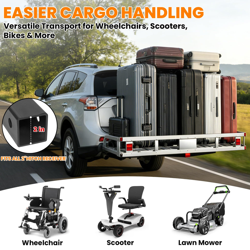 Aluminum Trailer Hitch Cargo Carrier with Ramp S7900