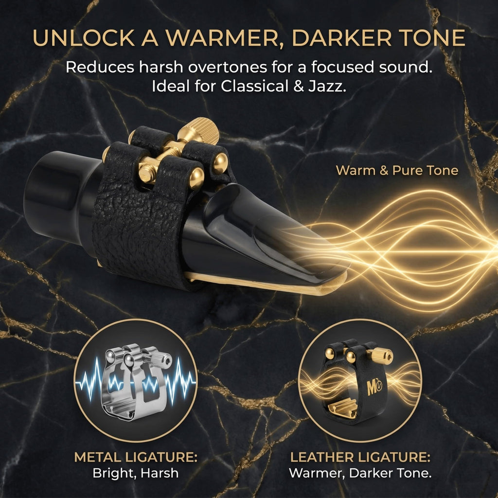 Adjustable Single-Screw Leather Alto Saxophone Ligature L765