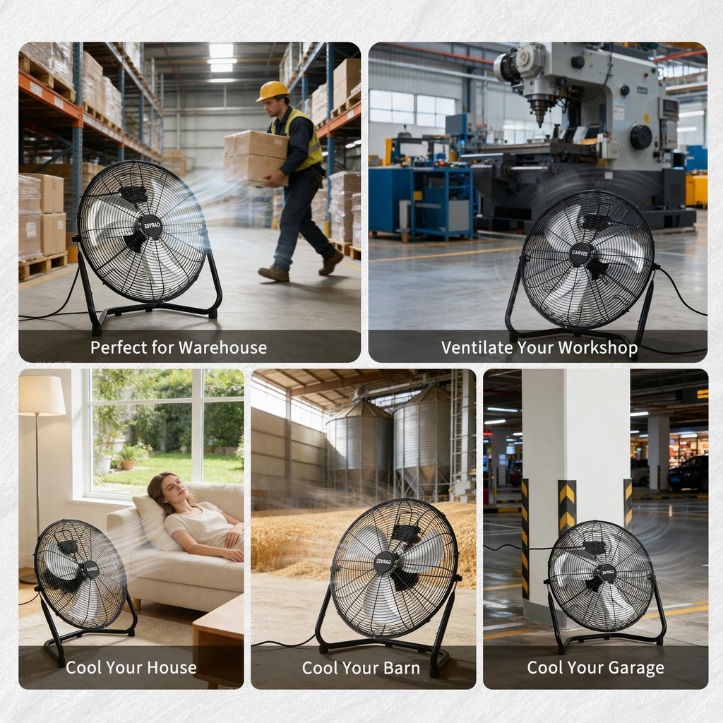 18 Inch 3 Speeds Metal Floor Fan A347
