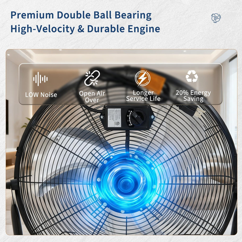 18 Inch 3 Speeds Metal Floor Fan A347