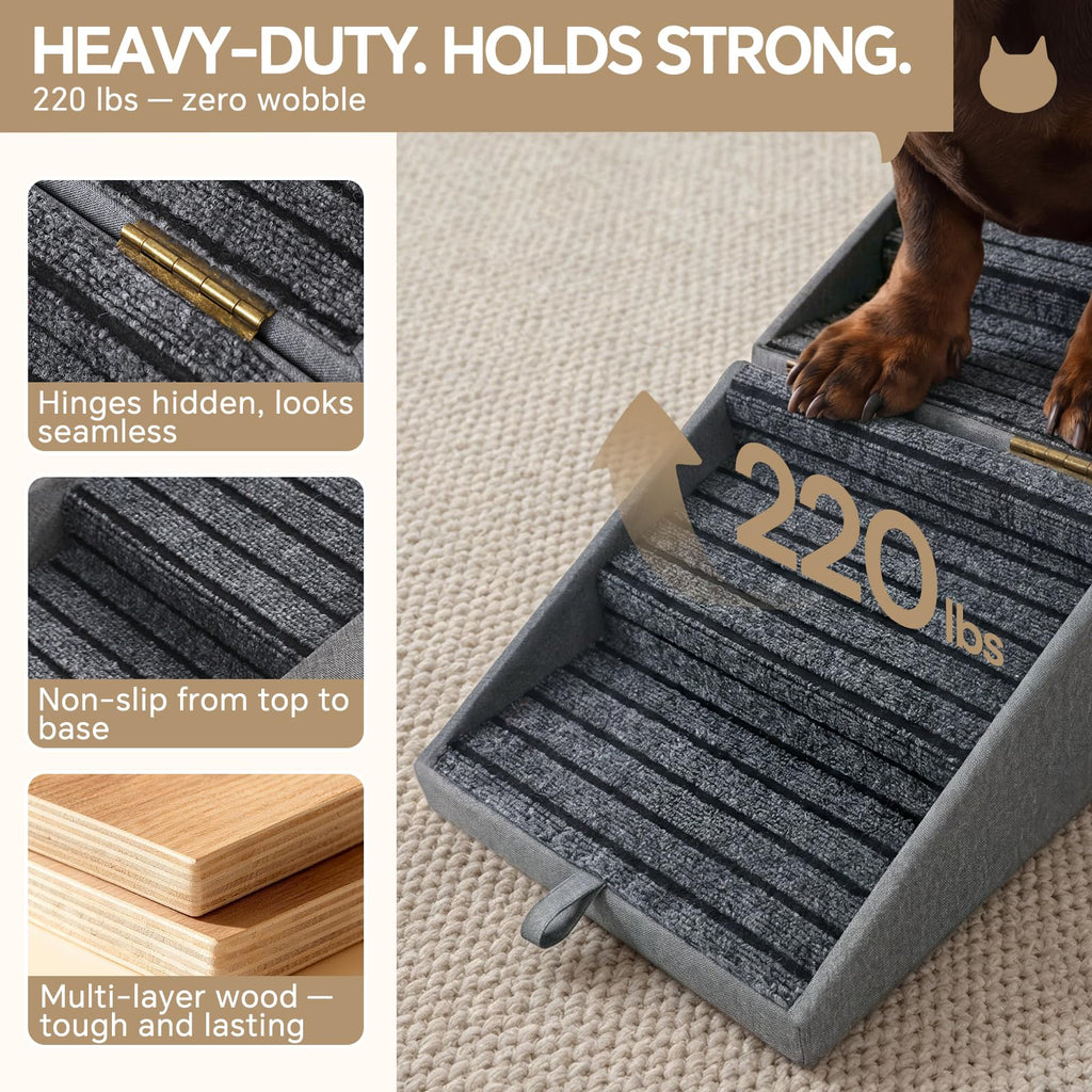 2-in-1 Wooden Pet Stairs & Ottoman L133