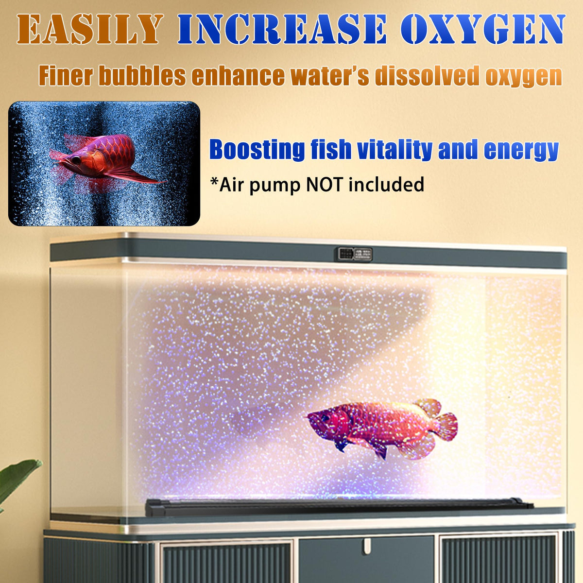 App-Controlled LED Aquarium Light with Nano Air Bubble X4818