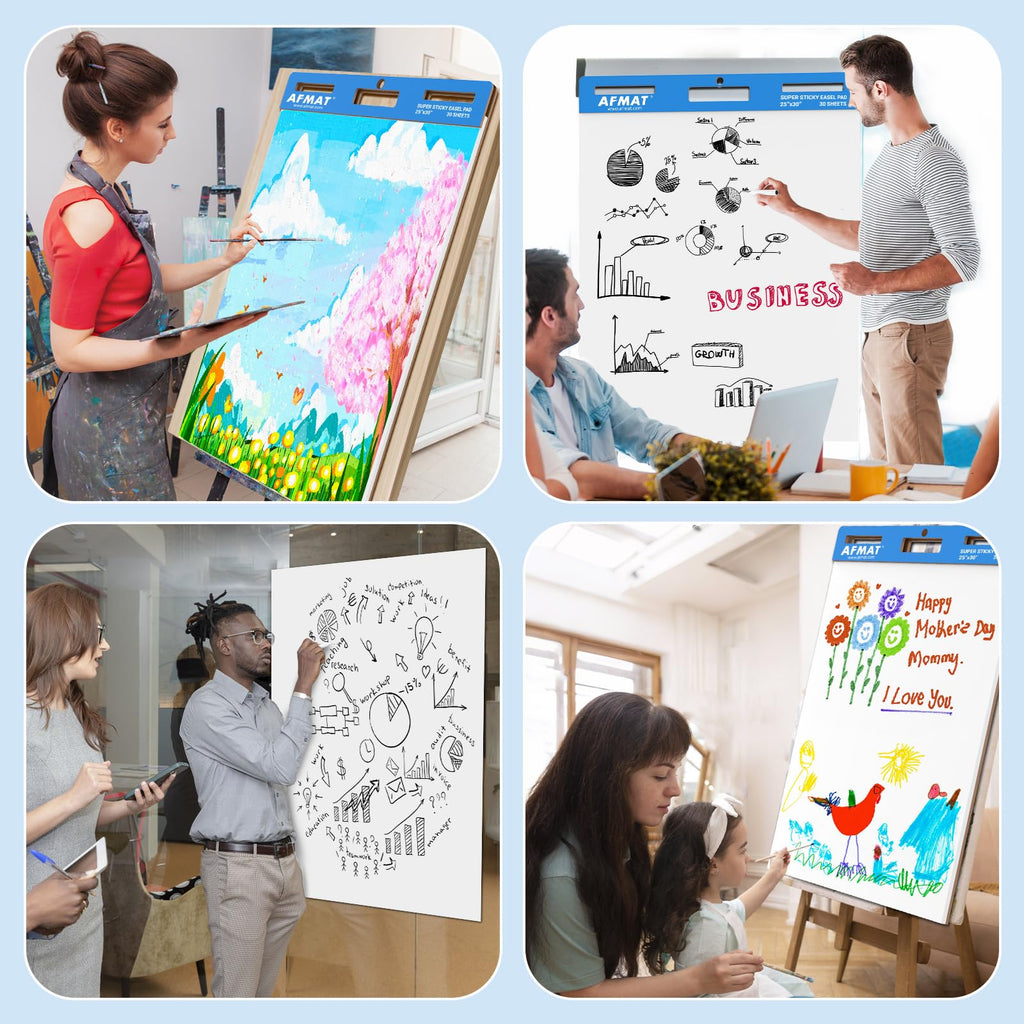 Self Stick Easel Pads 25 in x 30 in 30 Sheets 6 Pads A7666