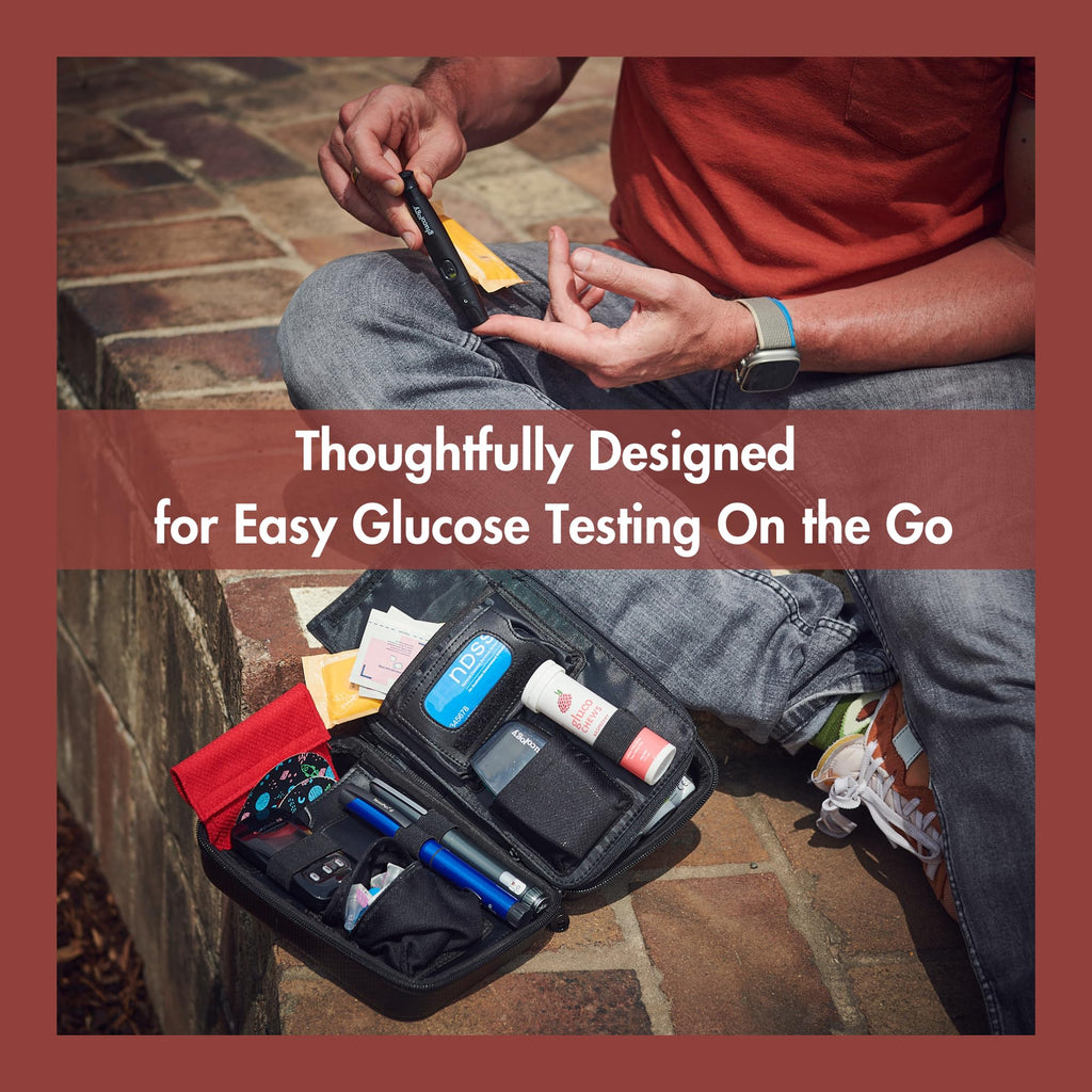 Red Hard Shell Diabetes Travel Case X2423