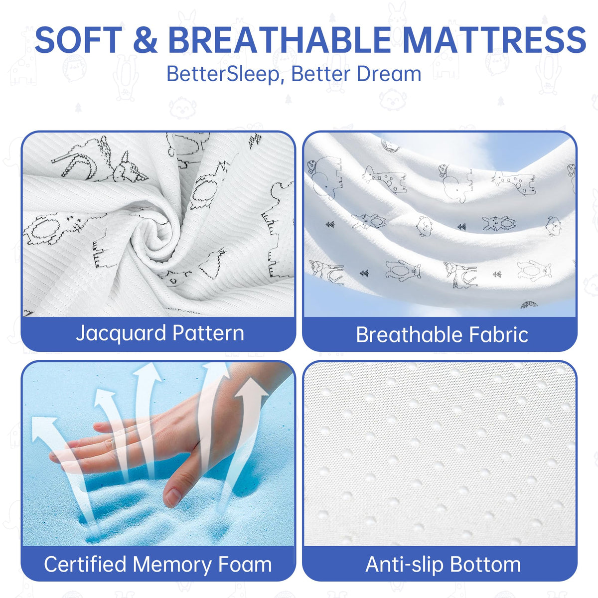 Pack and Play Mattress 38"x26" Firm Support Foam M49061