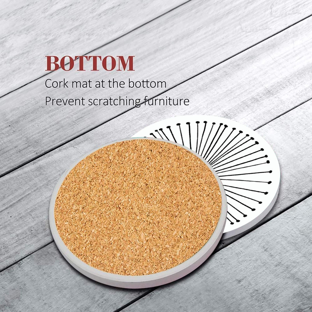 Set of 6 Ceramic Stone Coasters Q88393