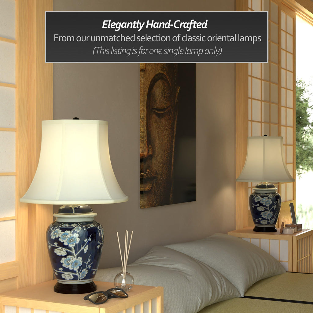 22" Blue Cherry Blossom Lamp Q453182