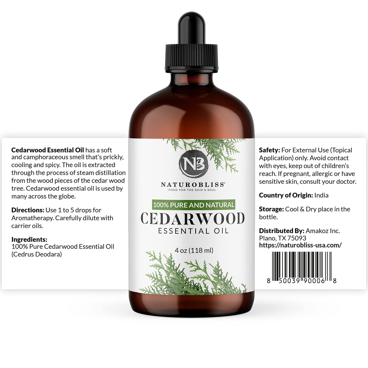 Cedarwood Essential Oil 4 Fl Oz Pack of 2 H151352