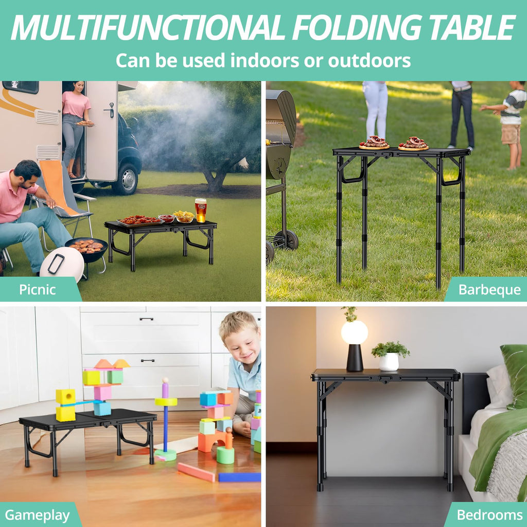 Folding Camping Table with Adjustable Height E572