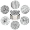 Set of 6 Ceramic Stone Coasters Q88393