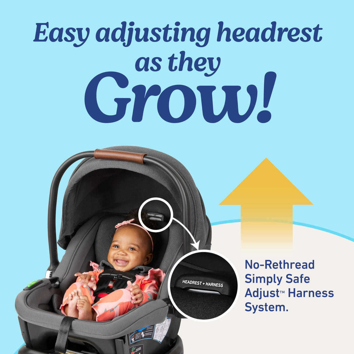 Infant Car Seat, Lightweight, Reclining Rear Facing Y735