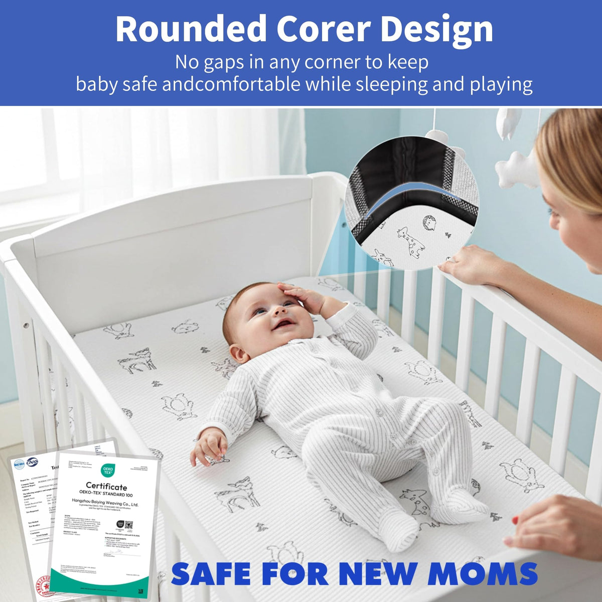Pack and Play Mattress 38"x26" Firm Support Foam M49061