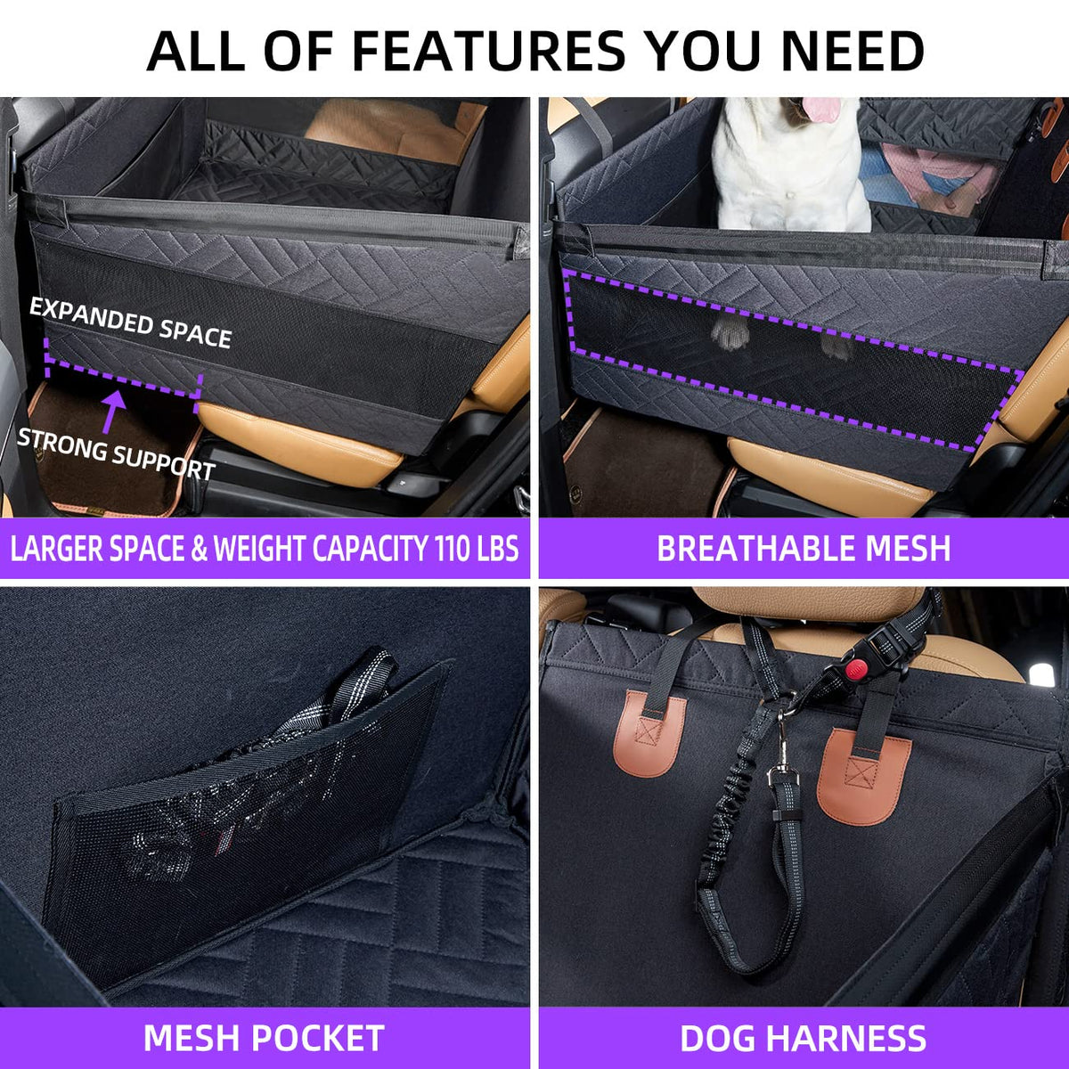 Large Dog Car Seat Back Seat Extender E8188