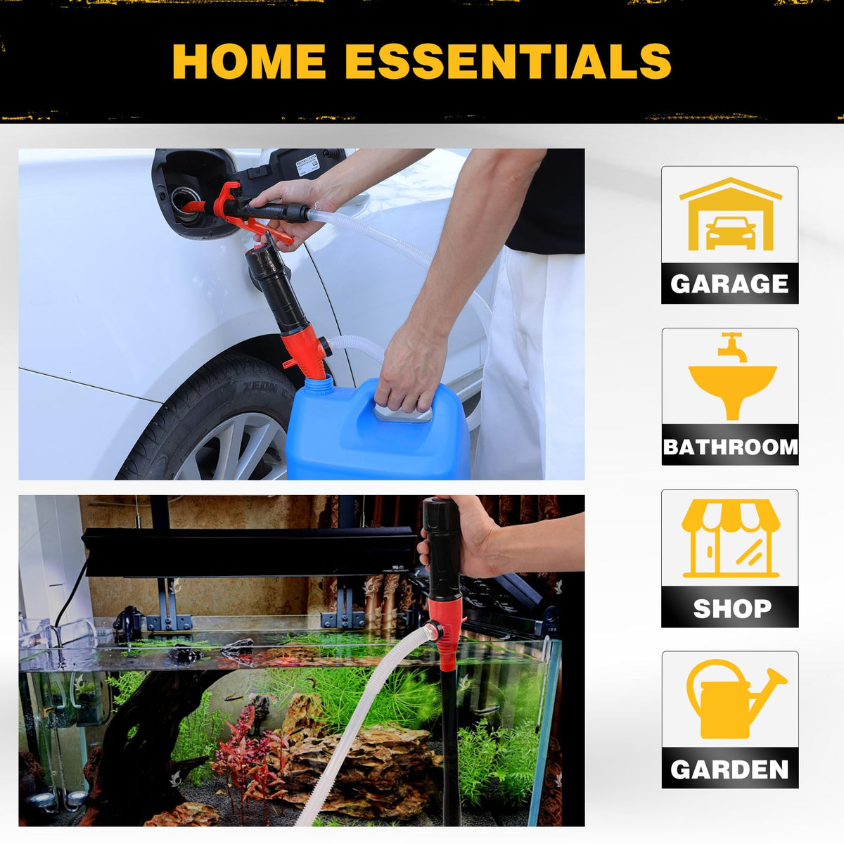 Portable Battery Powered Red Electric Fuel Water Transfer Pump 2.4 GPM V642
