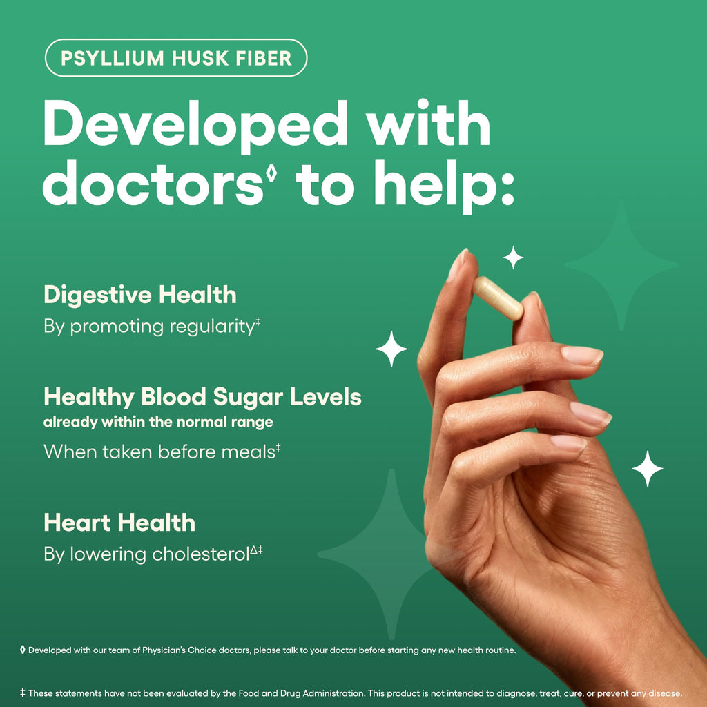 Vegan Psyllium Husk Fiber 300 Capsules M405