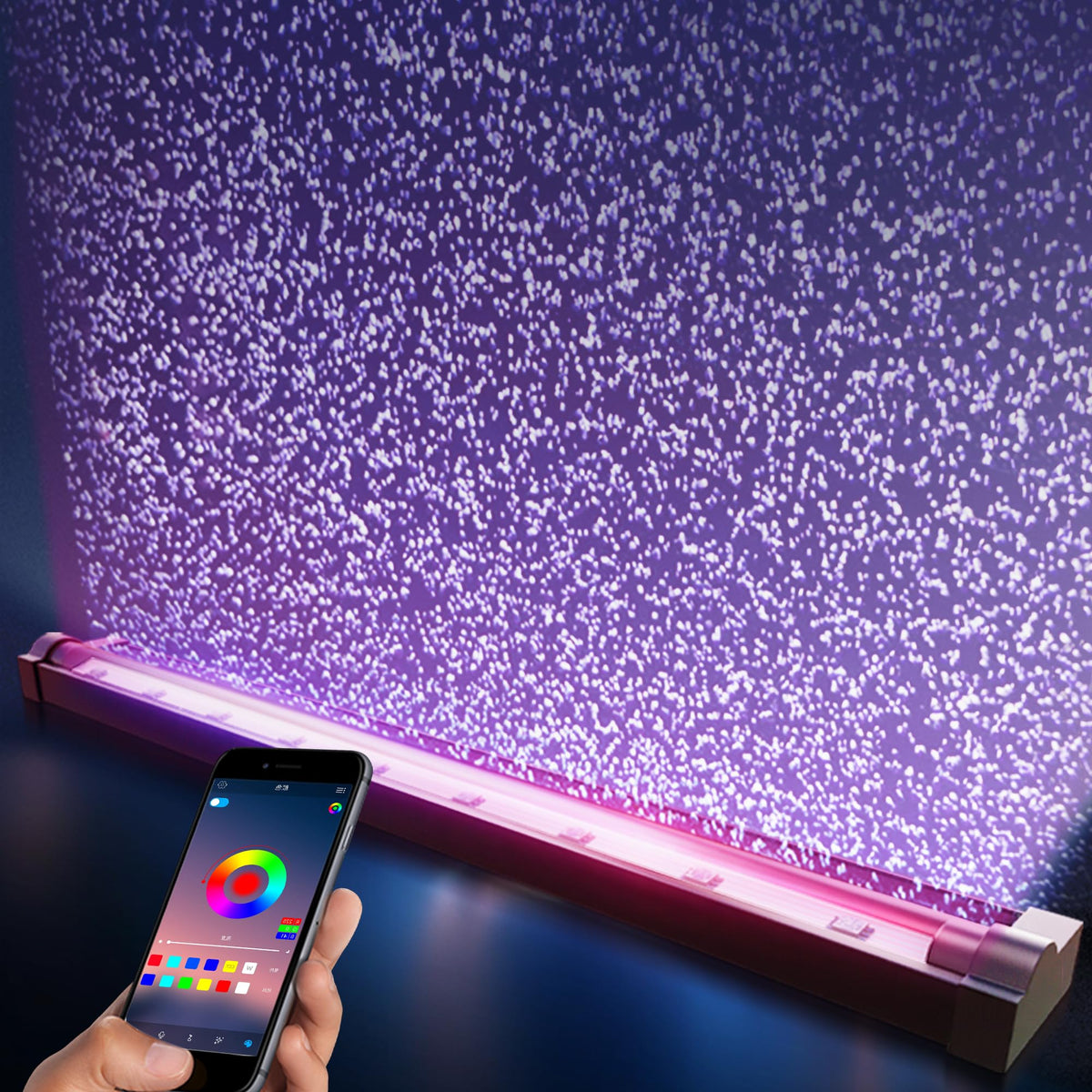 App-Controlled LED Aquarium Light with Nano Air Bubble X4818