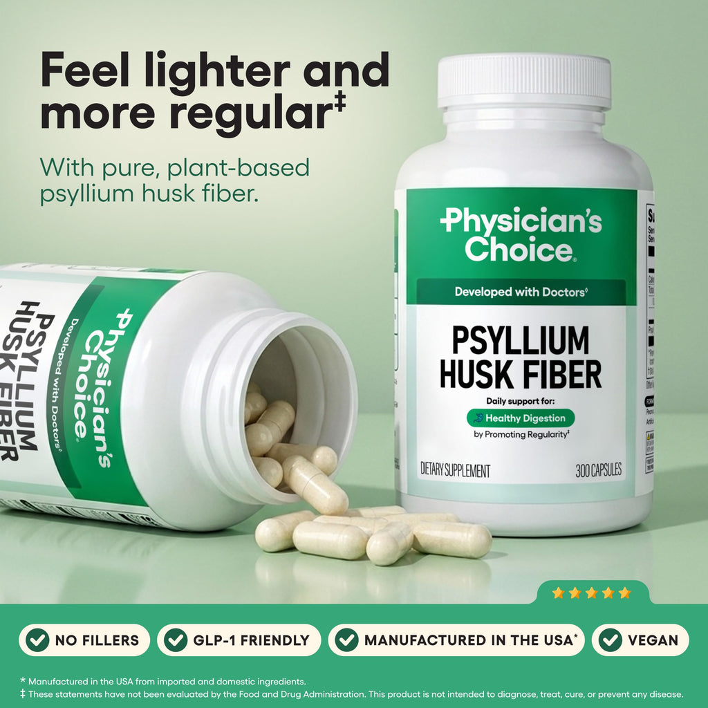 Vegan Psyllium Husk Fiber 300 Capsules M405
