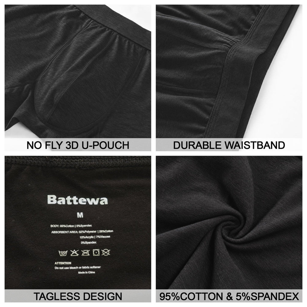 Mens Washable Incontinence Underwear 50ml Absorbent 4XL J549