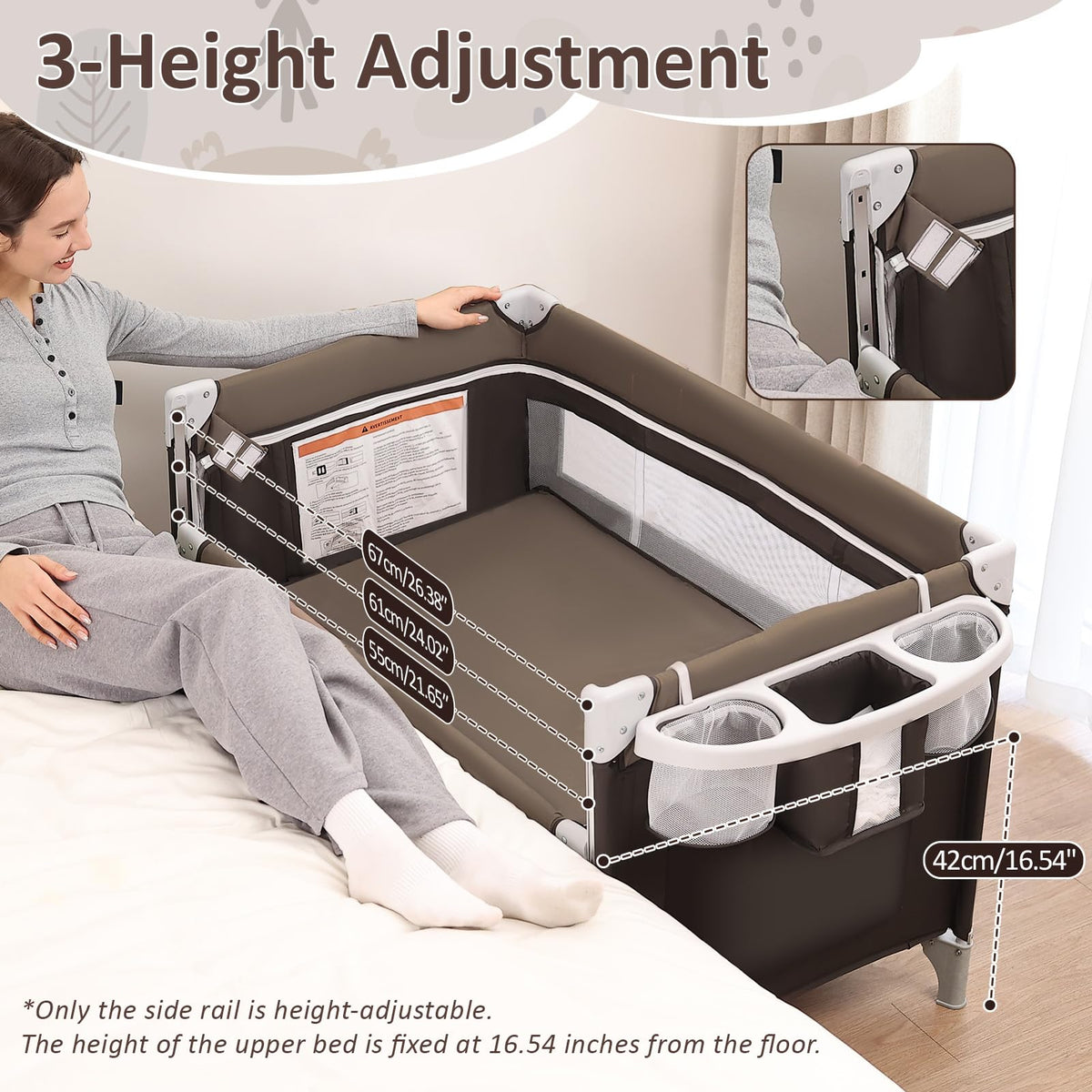 5-in-1 Baby Bassinet Bedside Sleeper A148344
