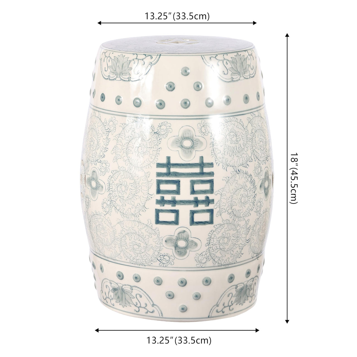 Ceramic Garden Stool 18" Table O533
