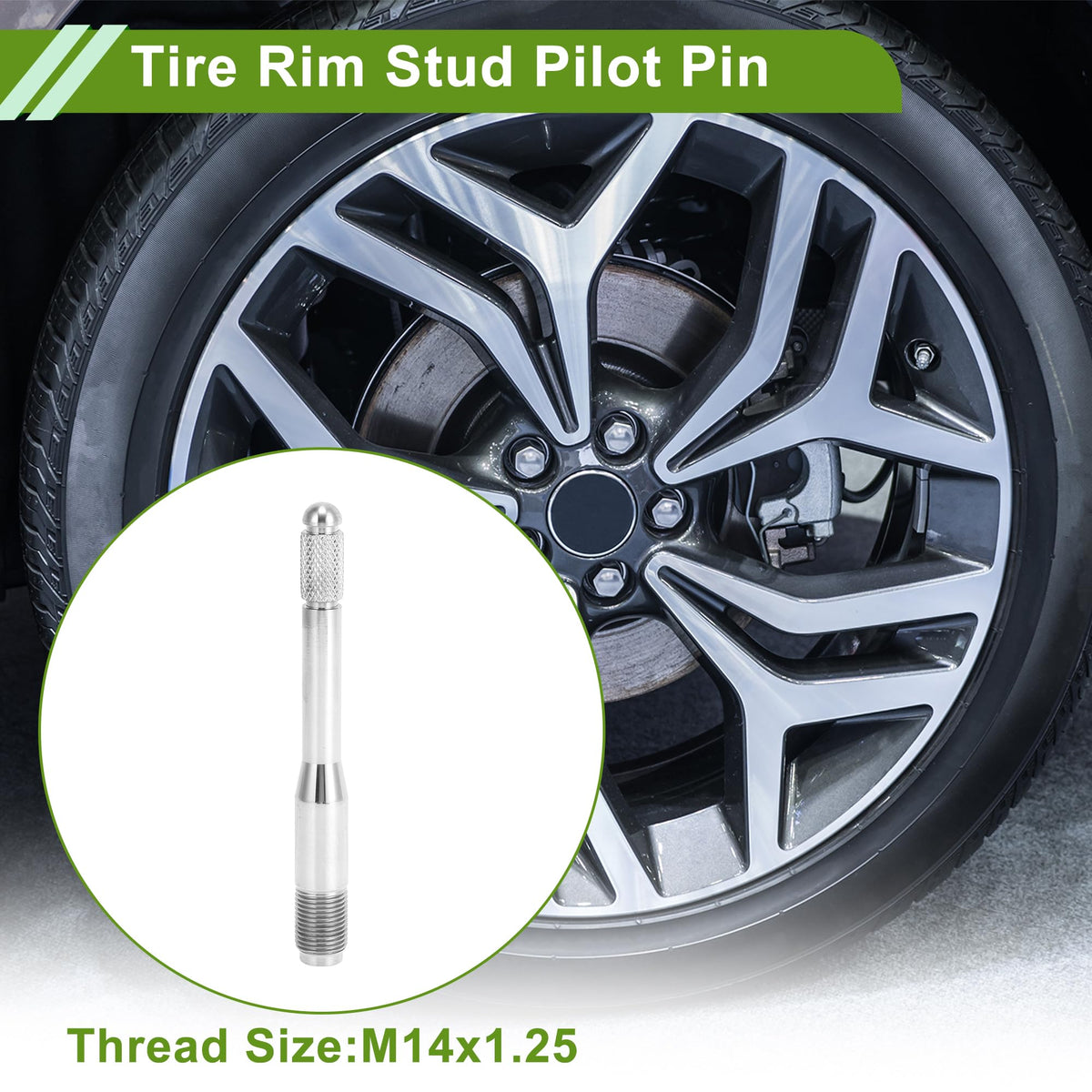 M14x1.25 120mm Stainless Steel Wheel Alignment Pin U846726