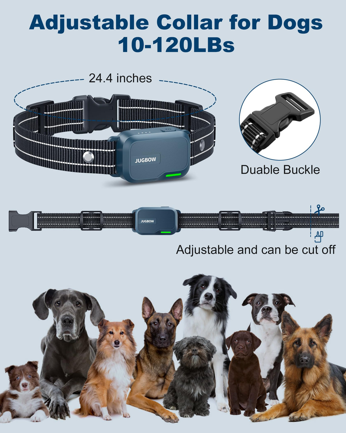 4500FT IPX8 Waterproof Rechargeable Dog Training Collar with Remote U85609