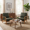 Mid Century Modern Faux Leather Accent Chair Set of 2 D6825
