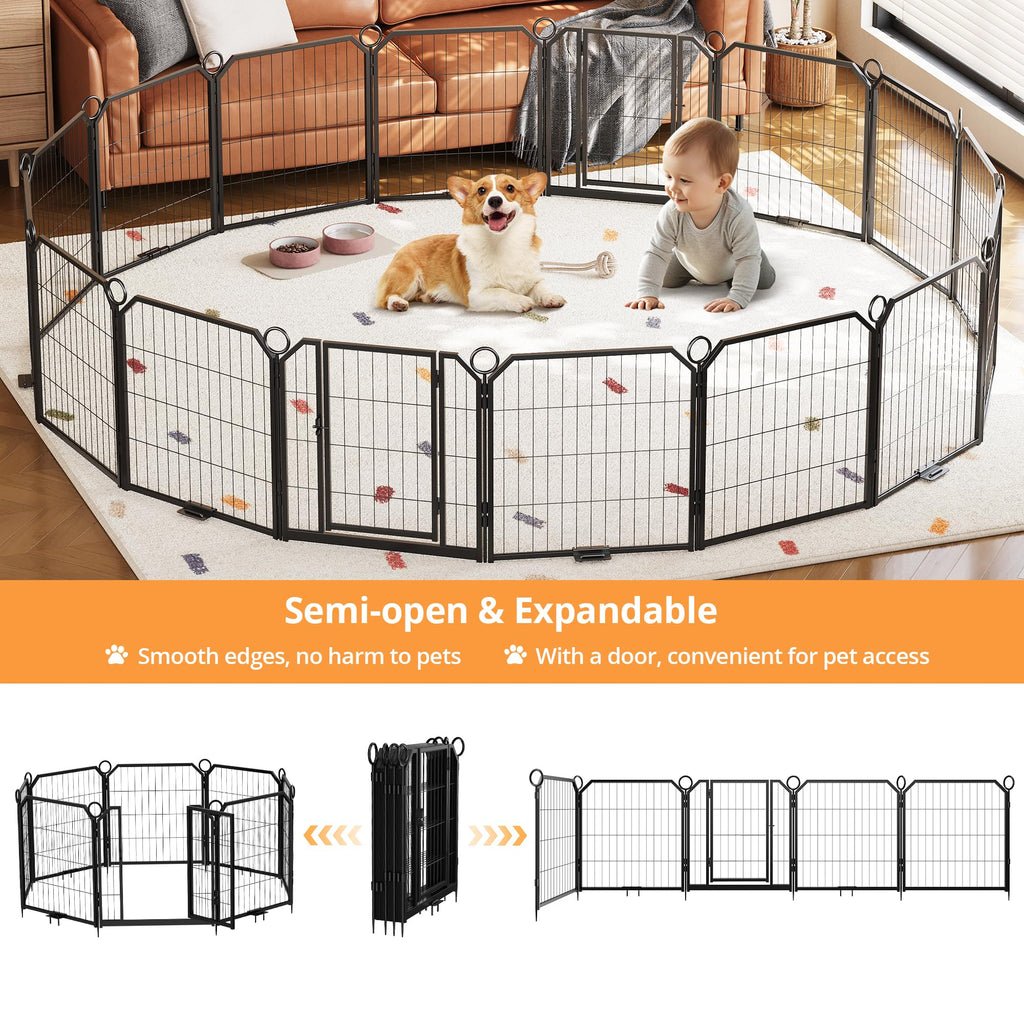 32 Inch 16 Panel Metal Dog Playpen G27995