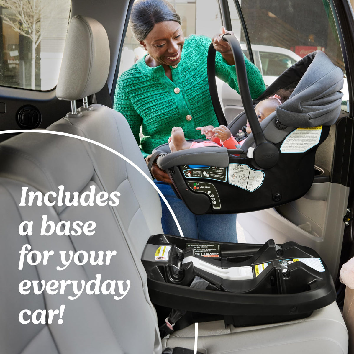 Infant Car Seat, Lightweight, Reclining Rear Facing Y735