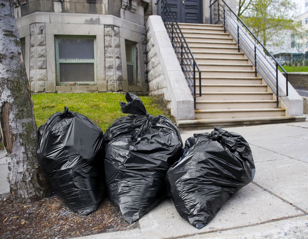 95-96 Gallon Black Heavy Duty Trash Bags with Ties U290