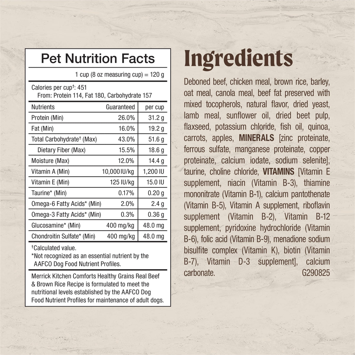 Adult Dry Dog Food Beef and Brown Rice 12 lb X494995